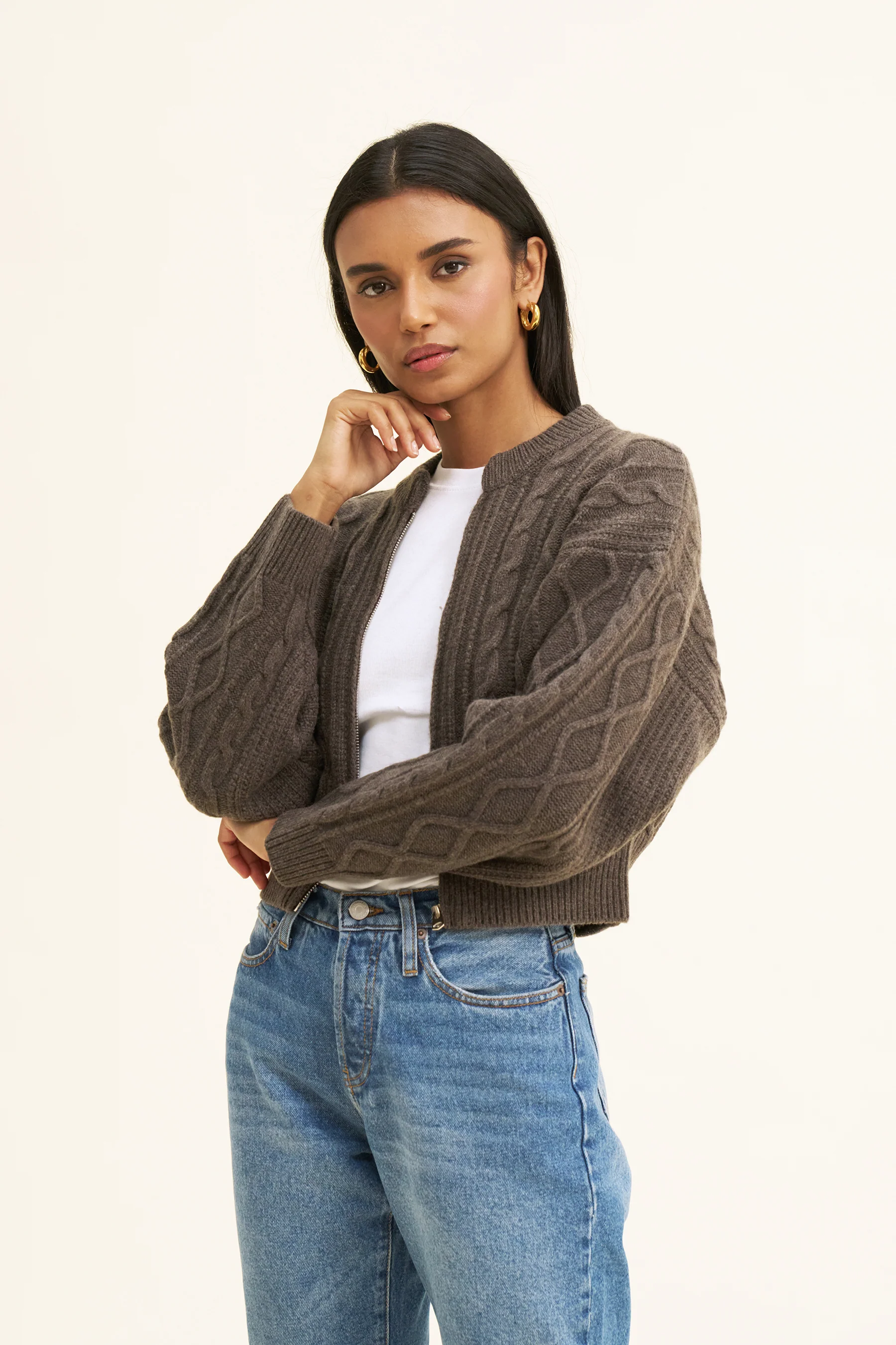 CLARA CARDIGAN - MOLE - Image 4