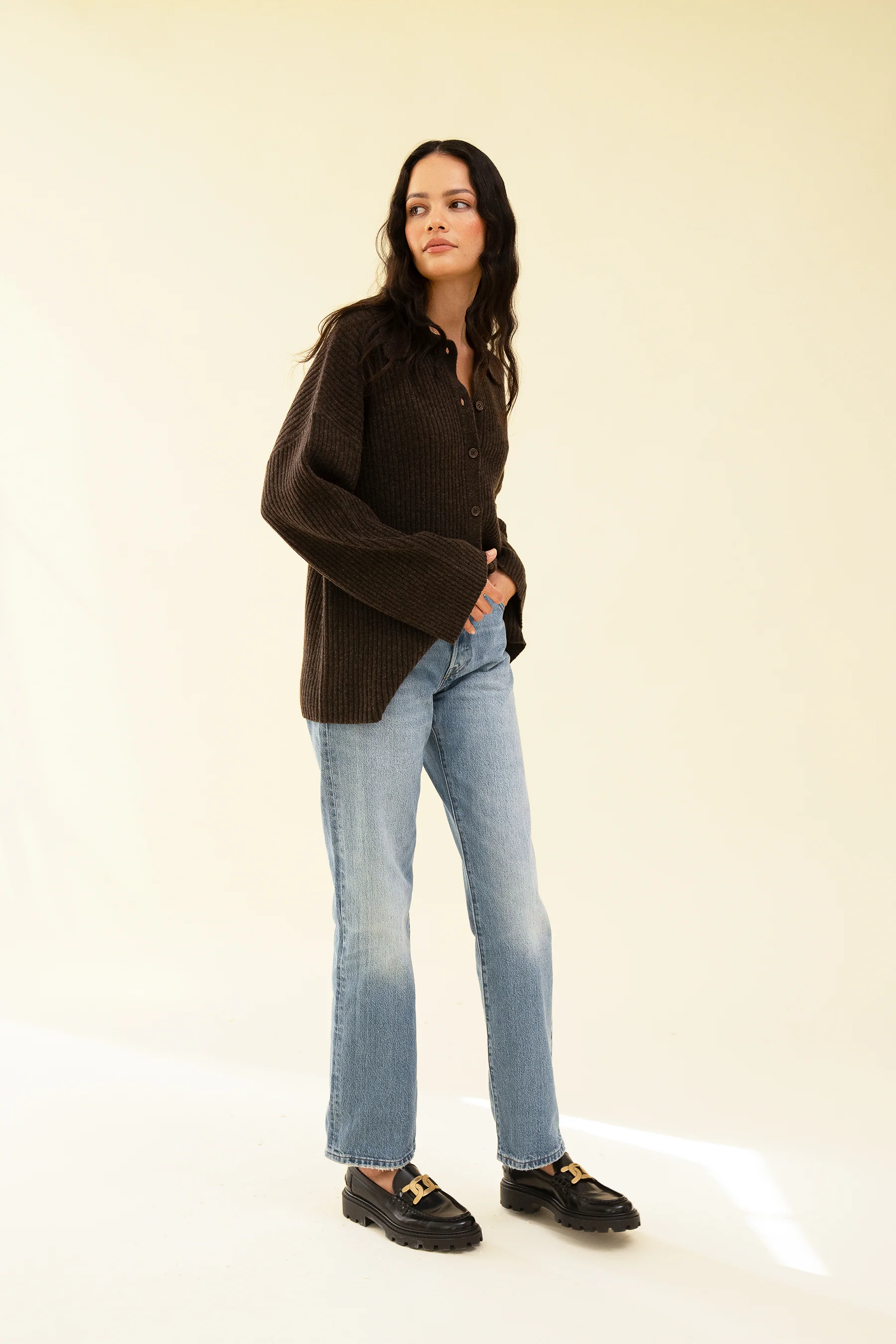 CLIO CARDIGAN - COFFEE - Image 4