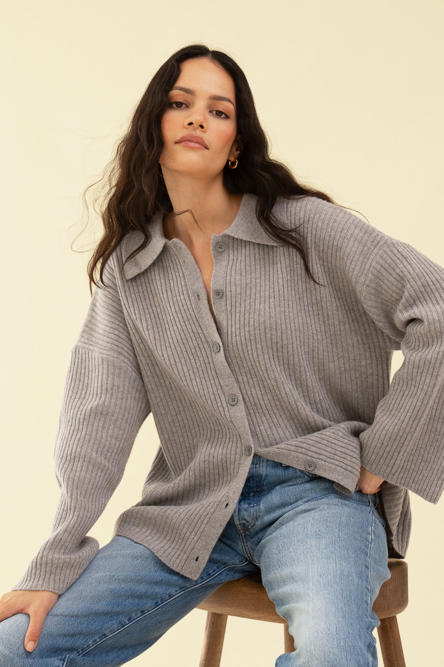 CLIO CARDIGAN - GREY - Image 4