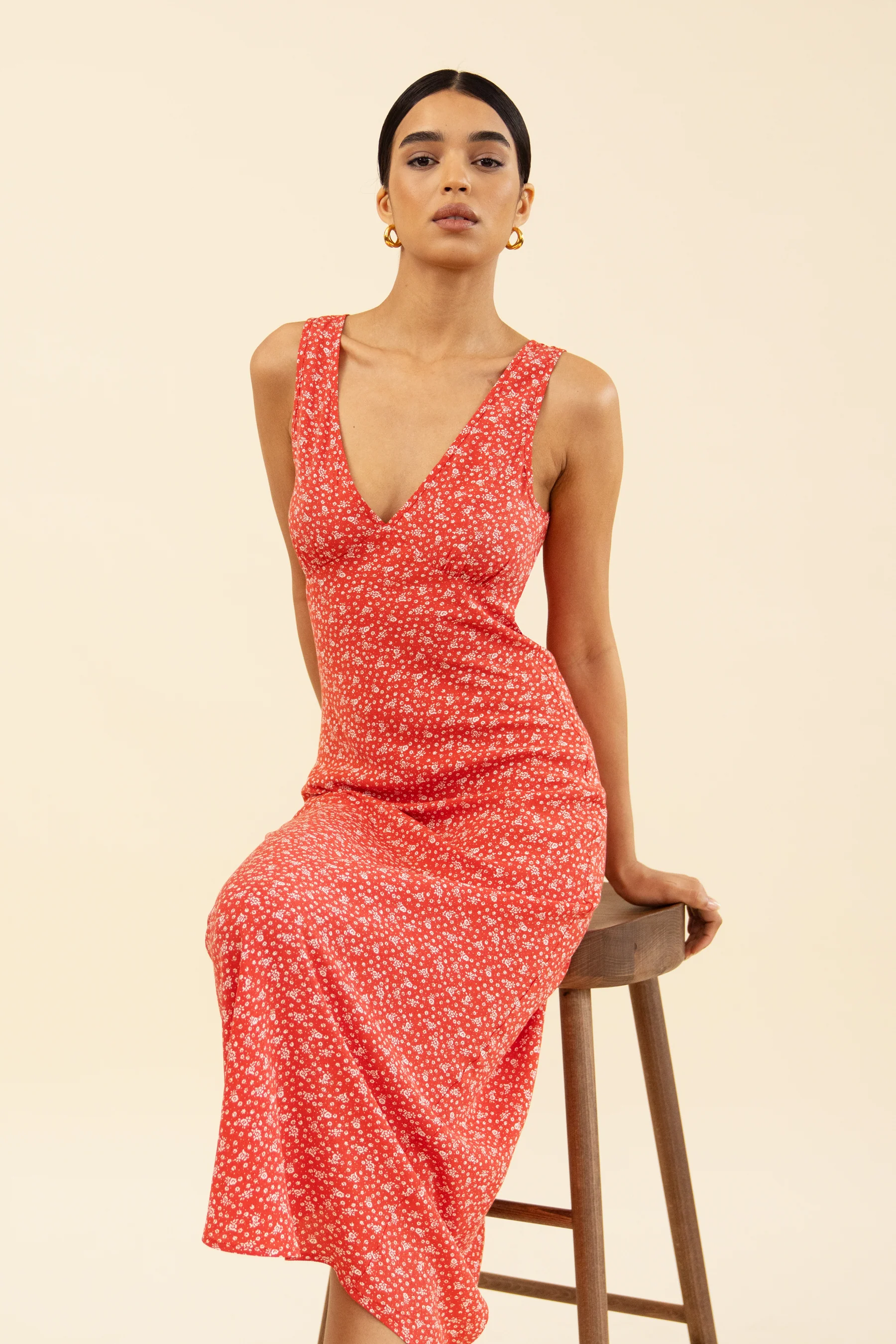 MATHILDA DRESS - ROUGE FLEUR - Image 3
