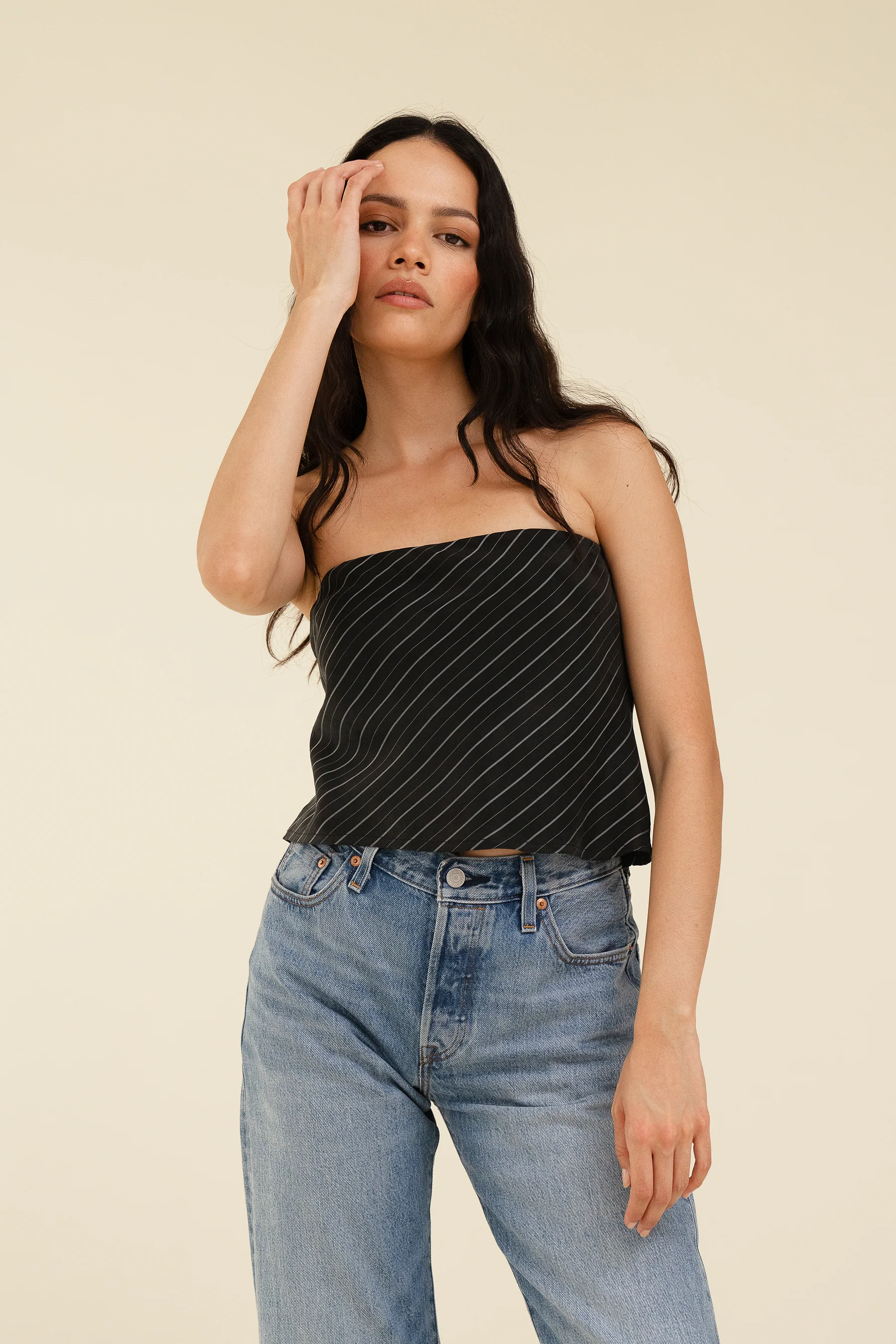 PAMELA TOP - PINSTRIPE - Image 3