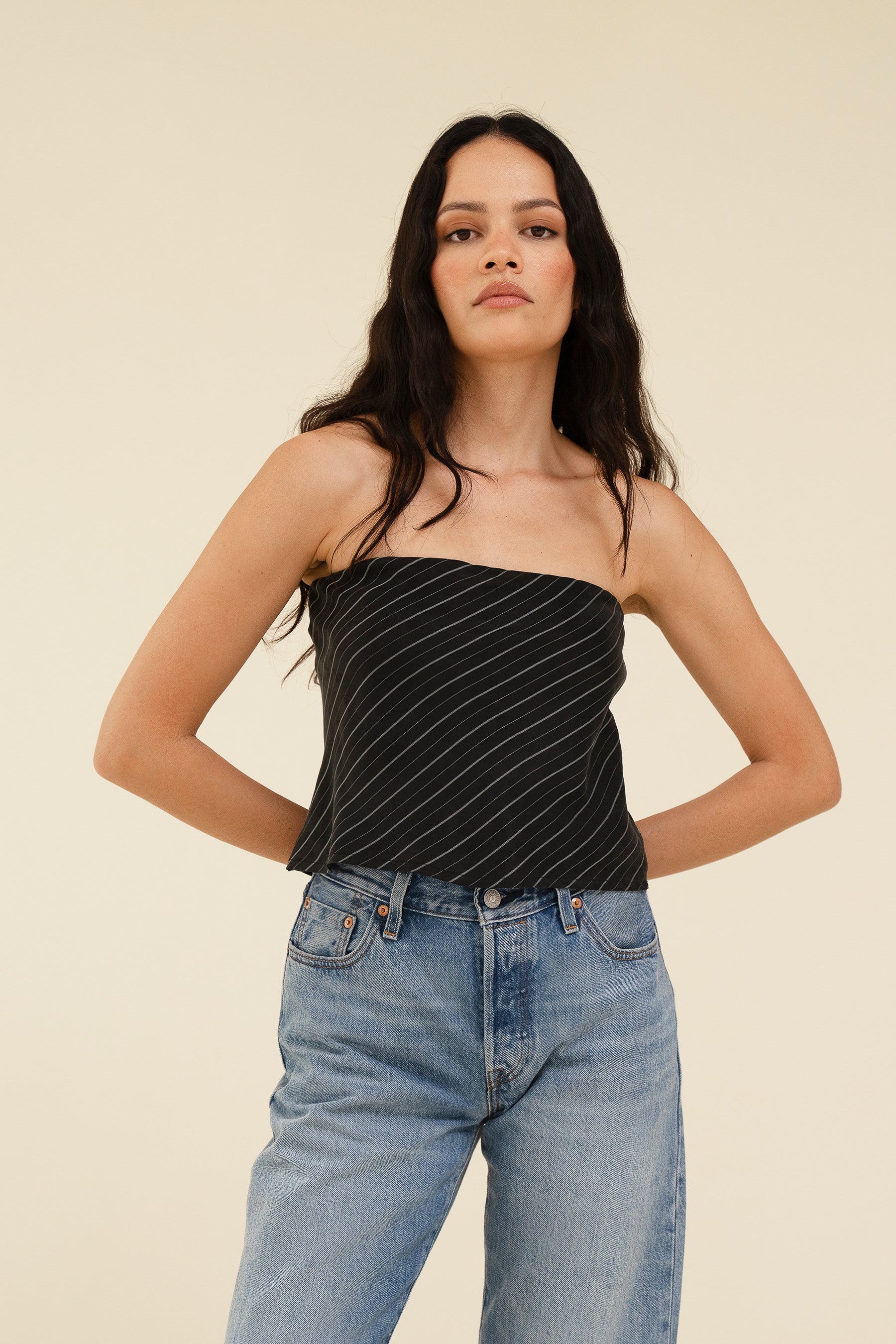 PAMELA TOP - PINSTRIPE - Image 5