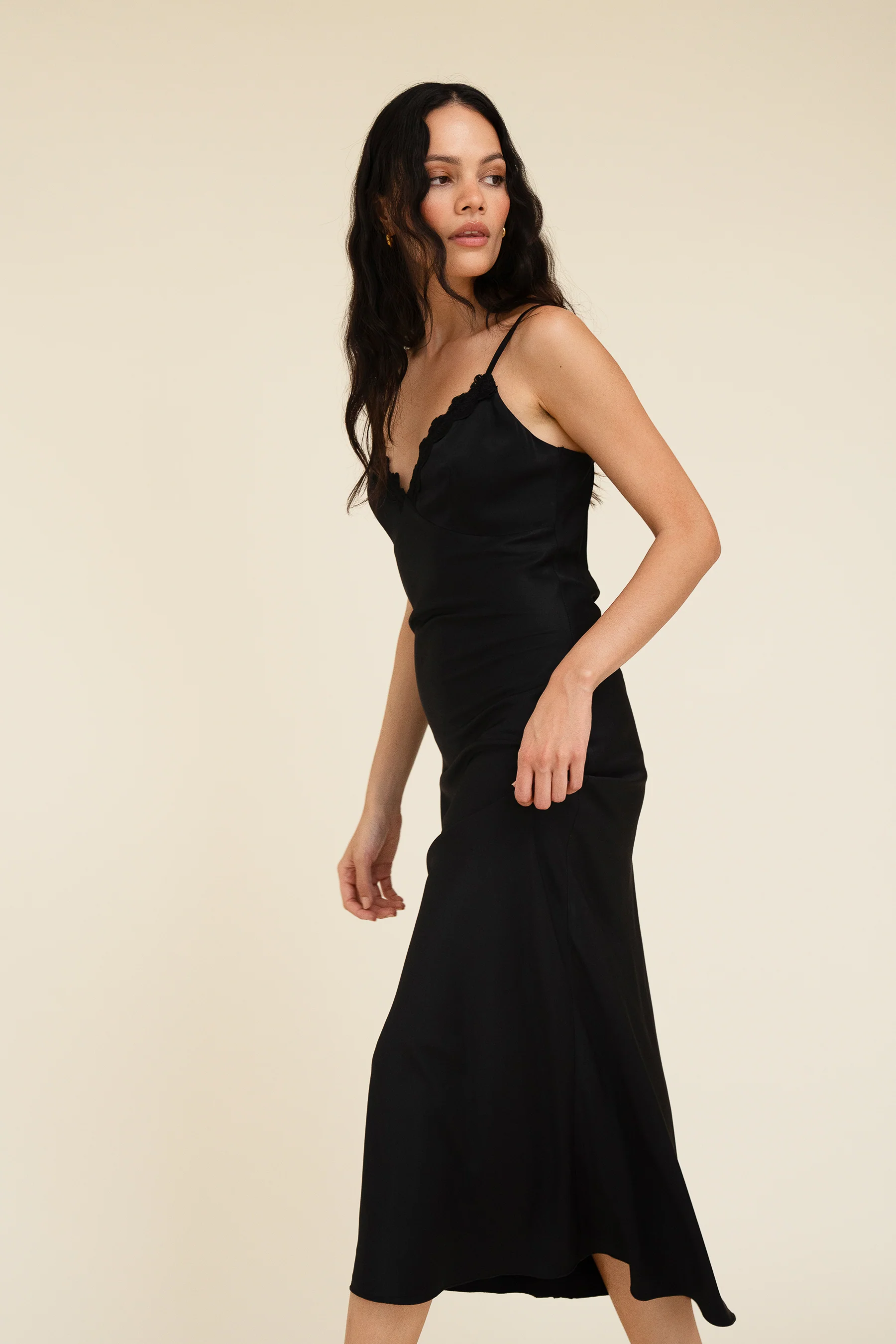 ROMY SLIP DRESS - NOIR - Image 5