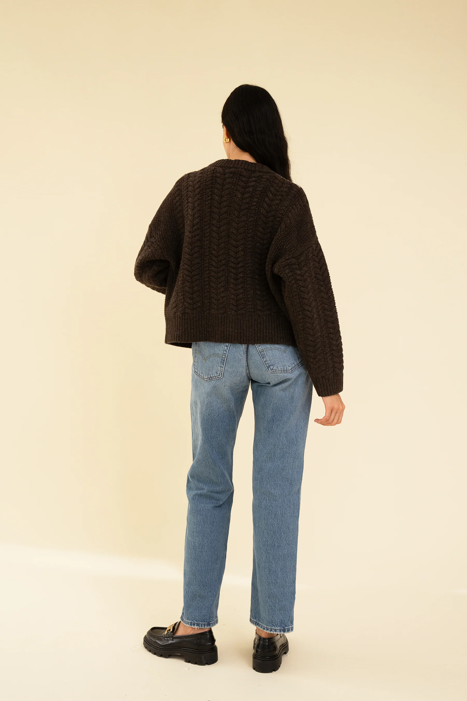 SLOAN CARDIGAN - BRUN - Image 5