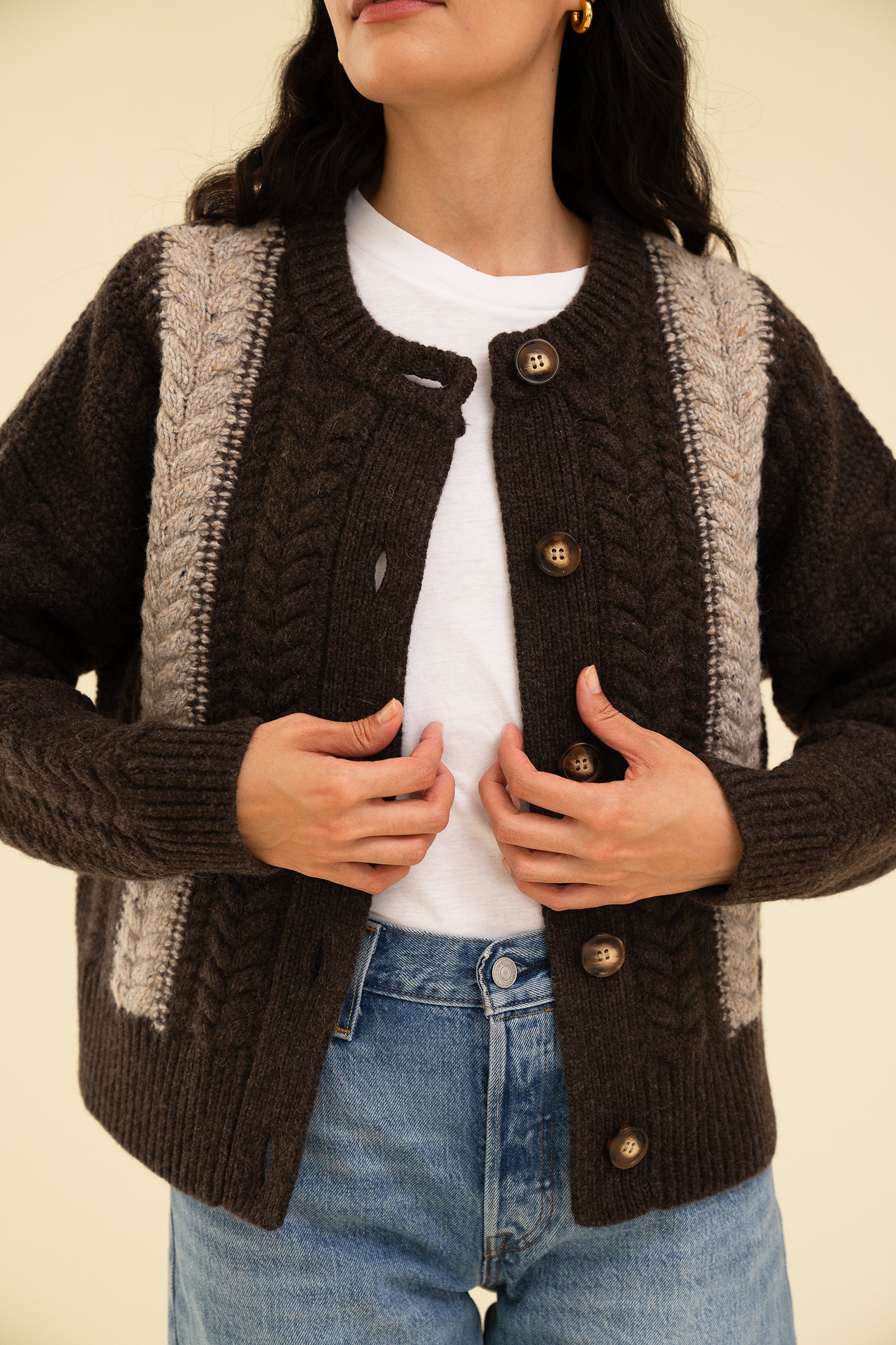 SLOAN CARDIGAN - BRUN - Image 6