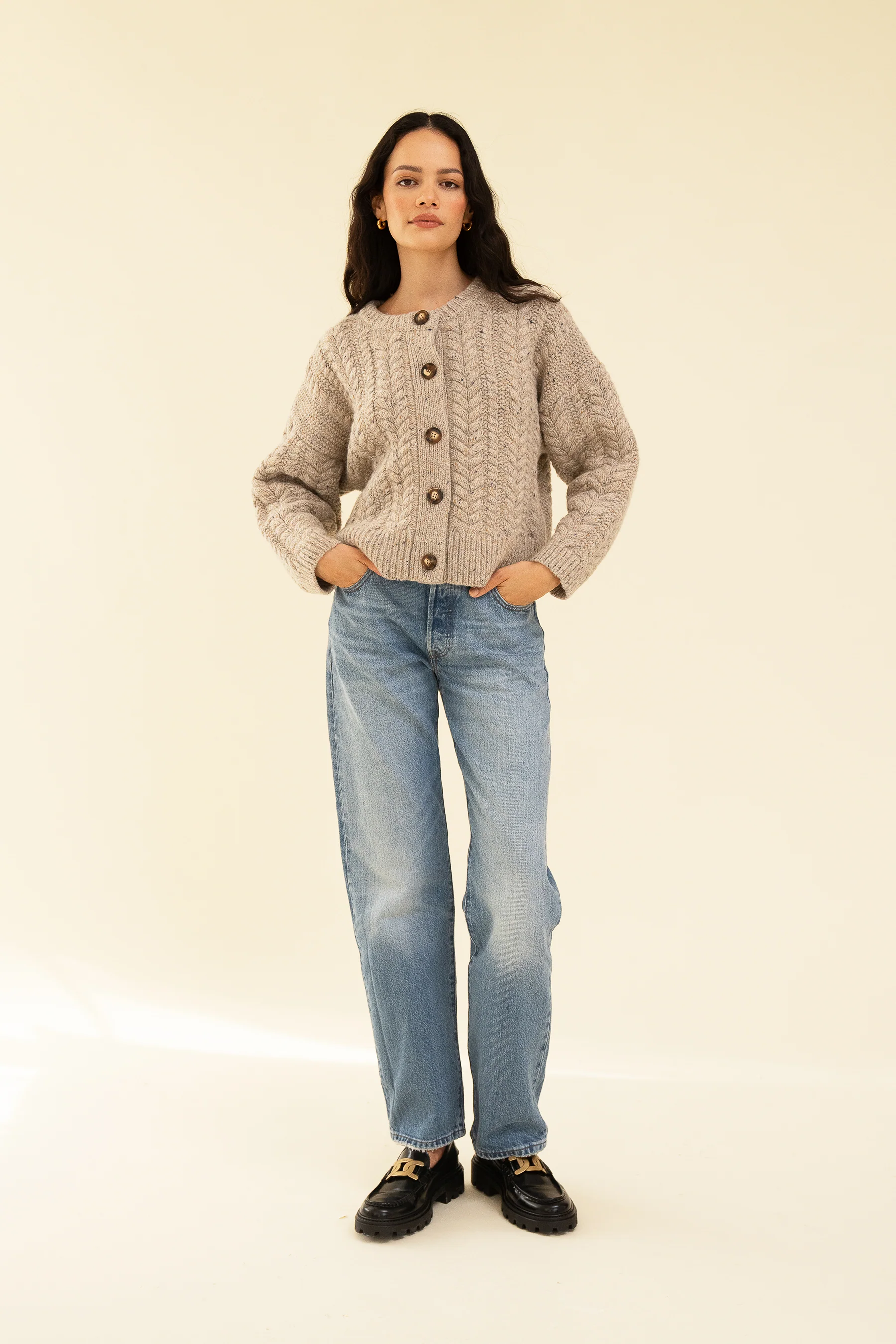 SLOAN CARDIGAN - OAT - Image 4
