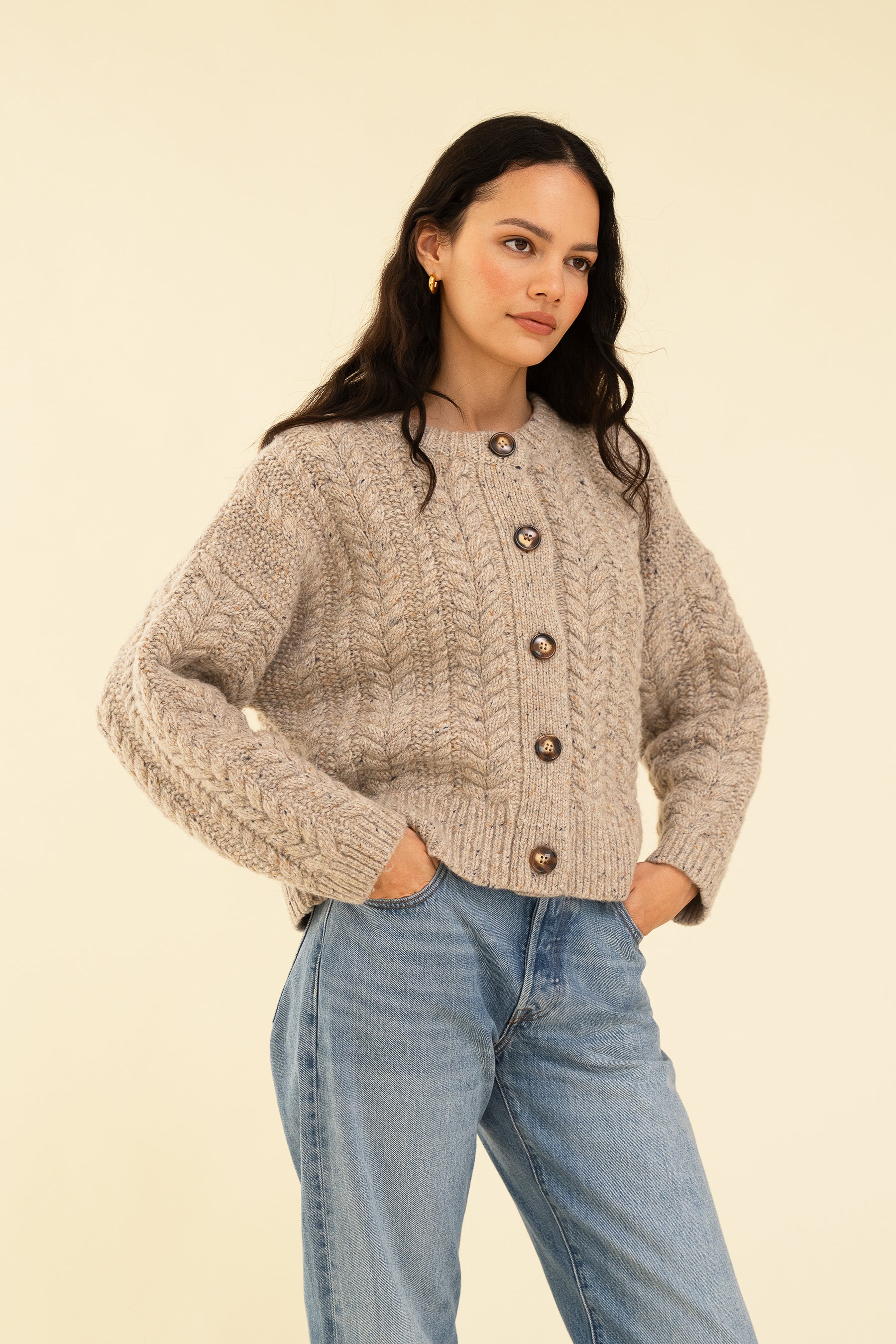 SLOAN CARDIGAN - OAT - Image 5