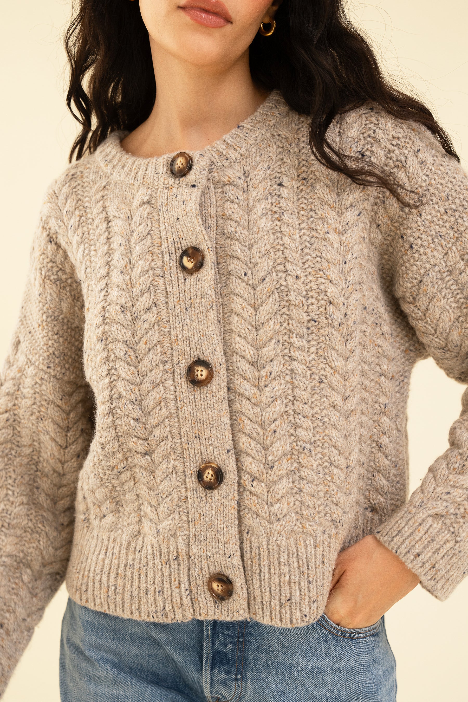 SLOAN CARDIGAN - OAT - Image 7