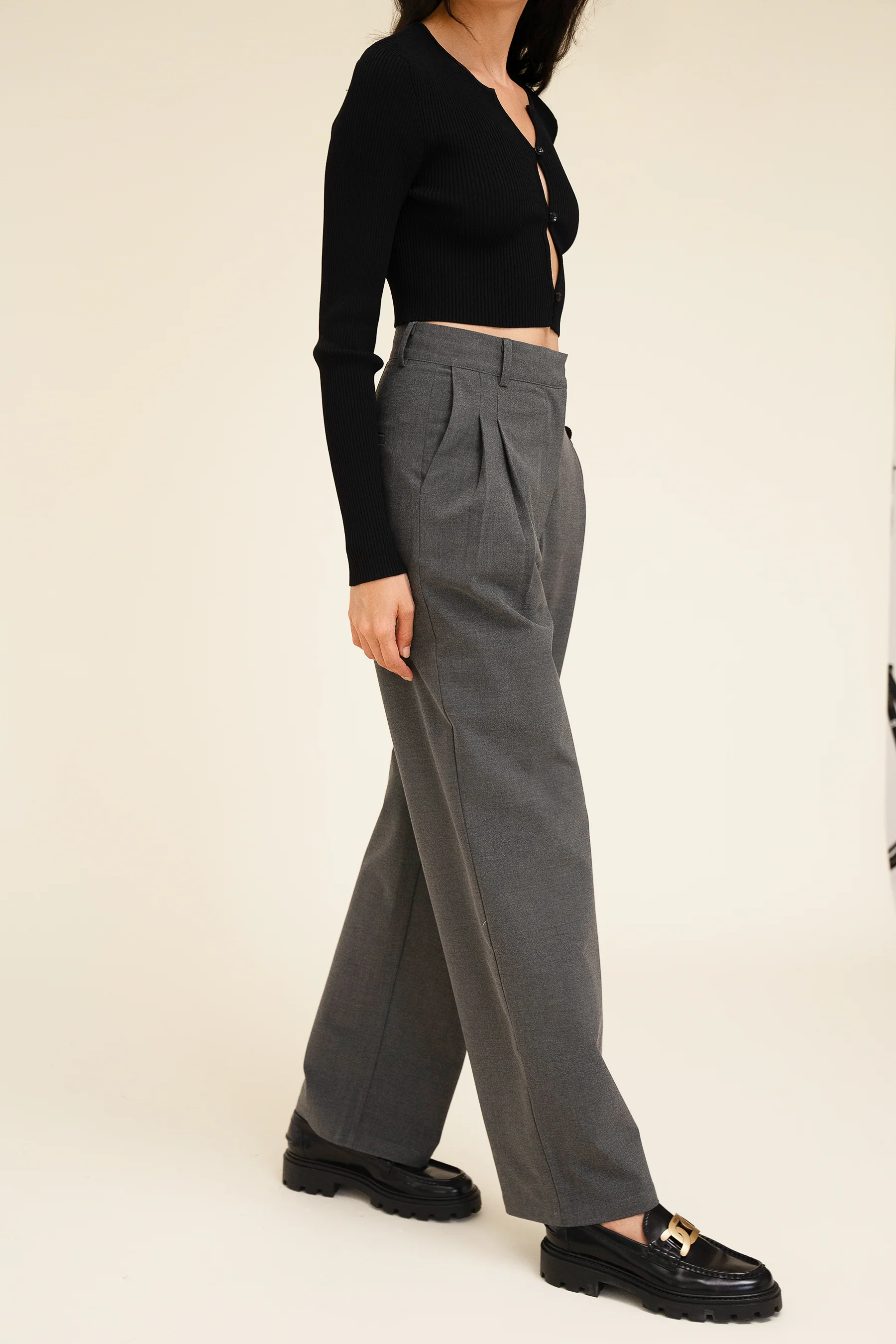 YANA TROUSER - DARK GREY - Image 5
