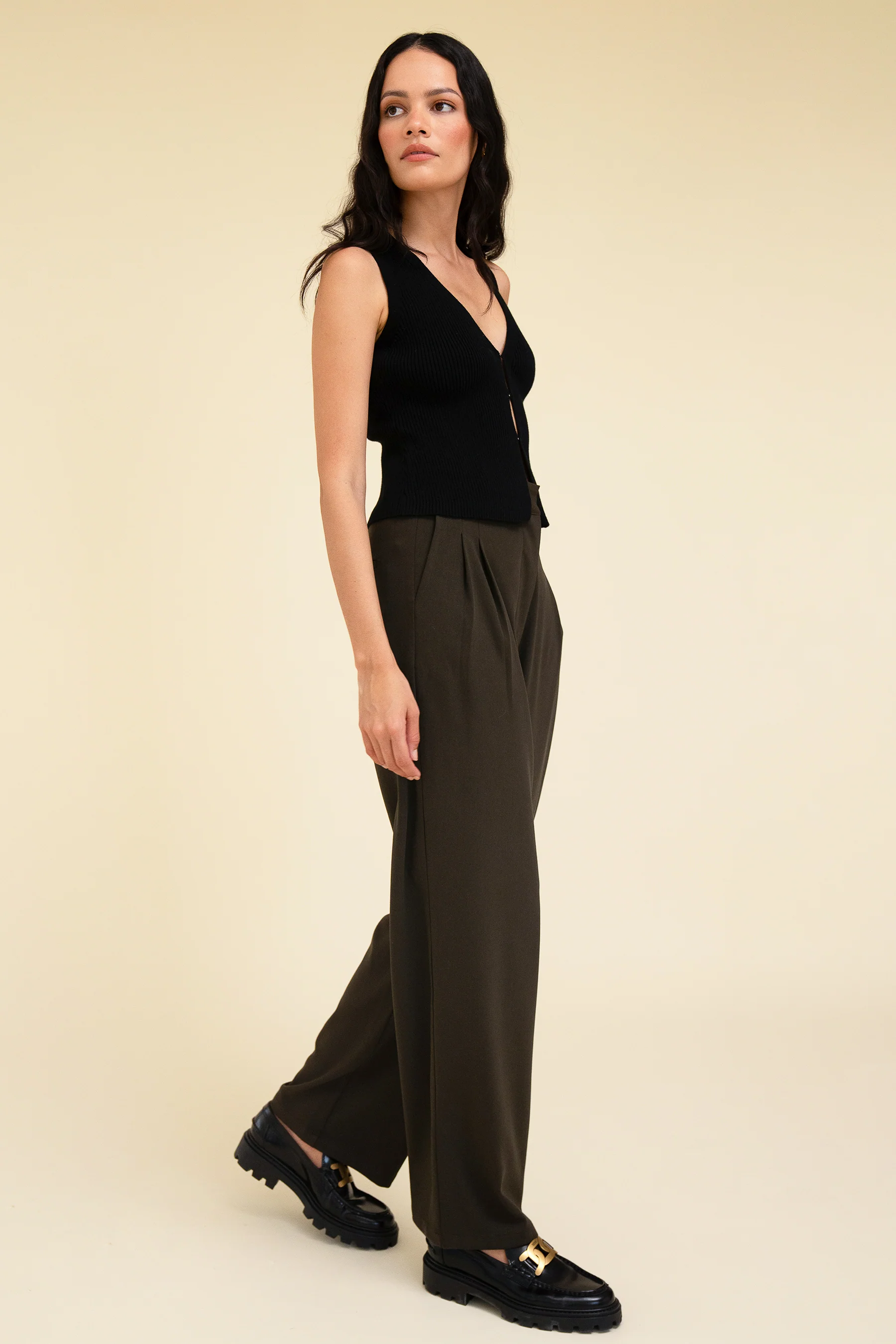 YANA TROUSER - MOSS GREEN - Image 3