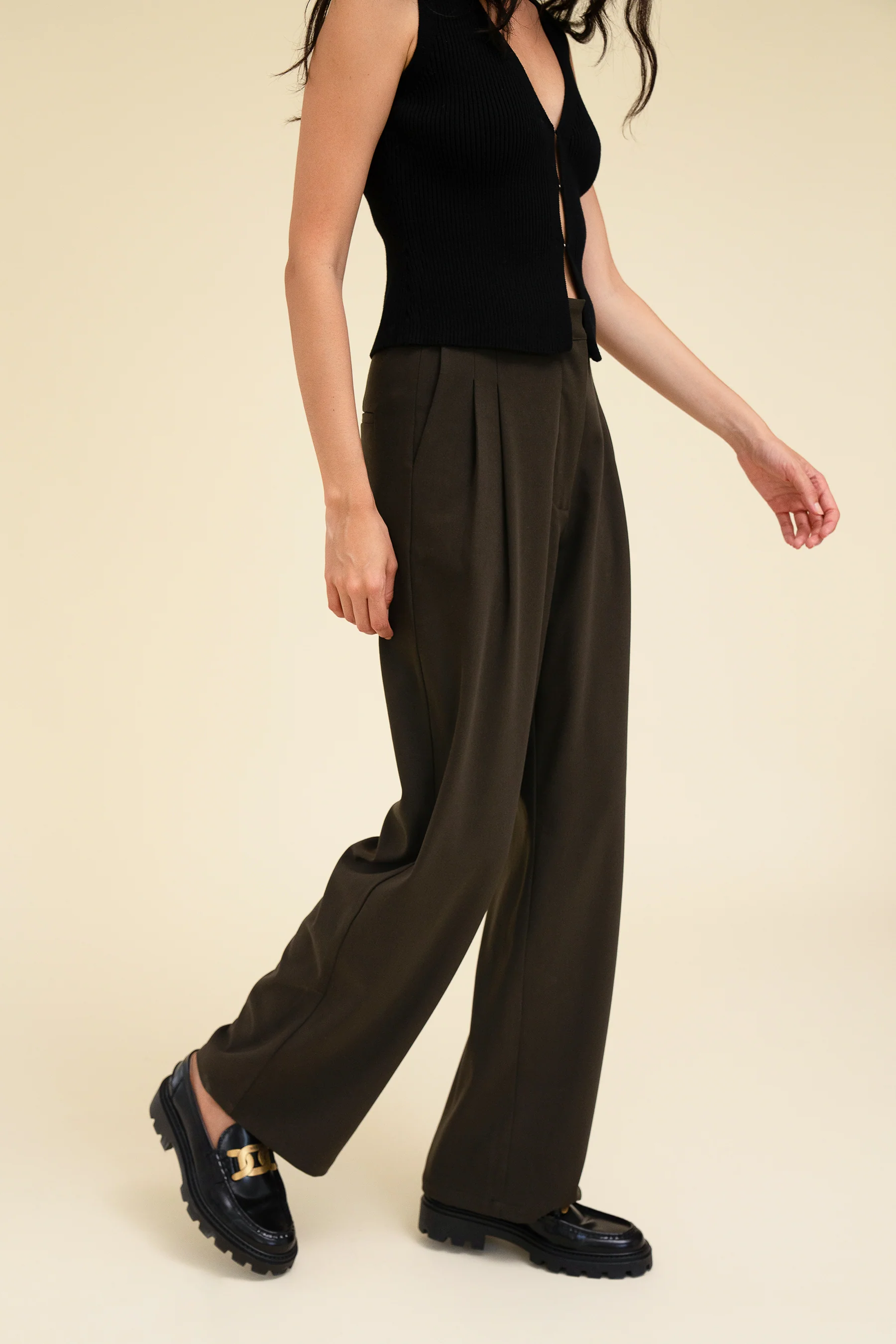 YANA TROUSER - MOSS GREEN - Image 4