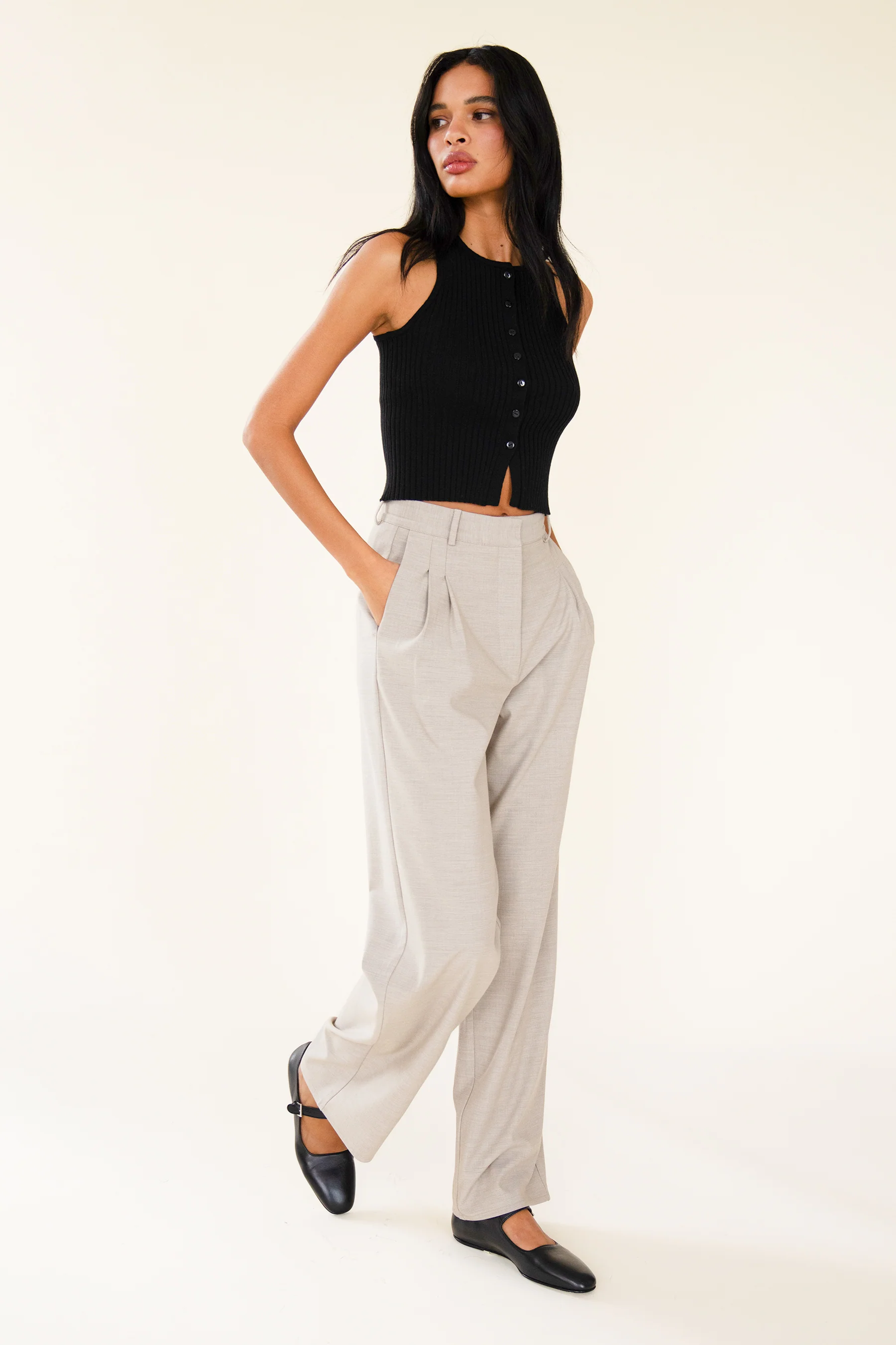 YANA TROUSER - OAT - Image 3