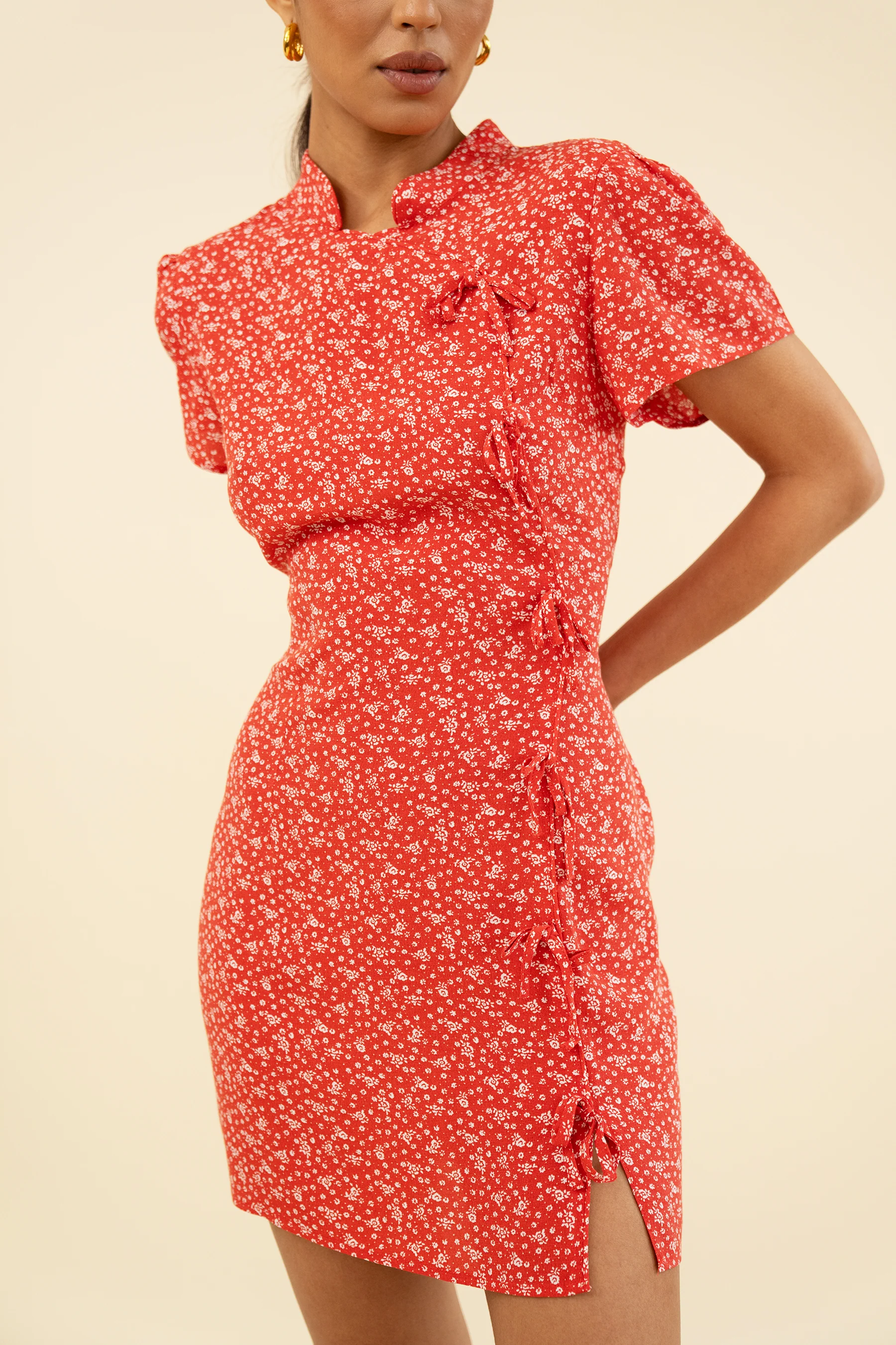 YUA DRESS - ROUGE FLEUR - Image 5